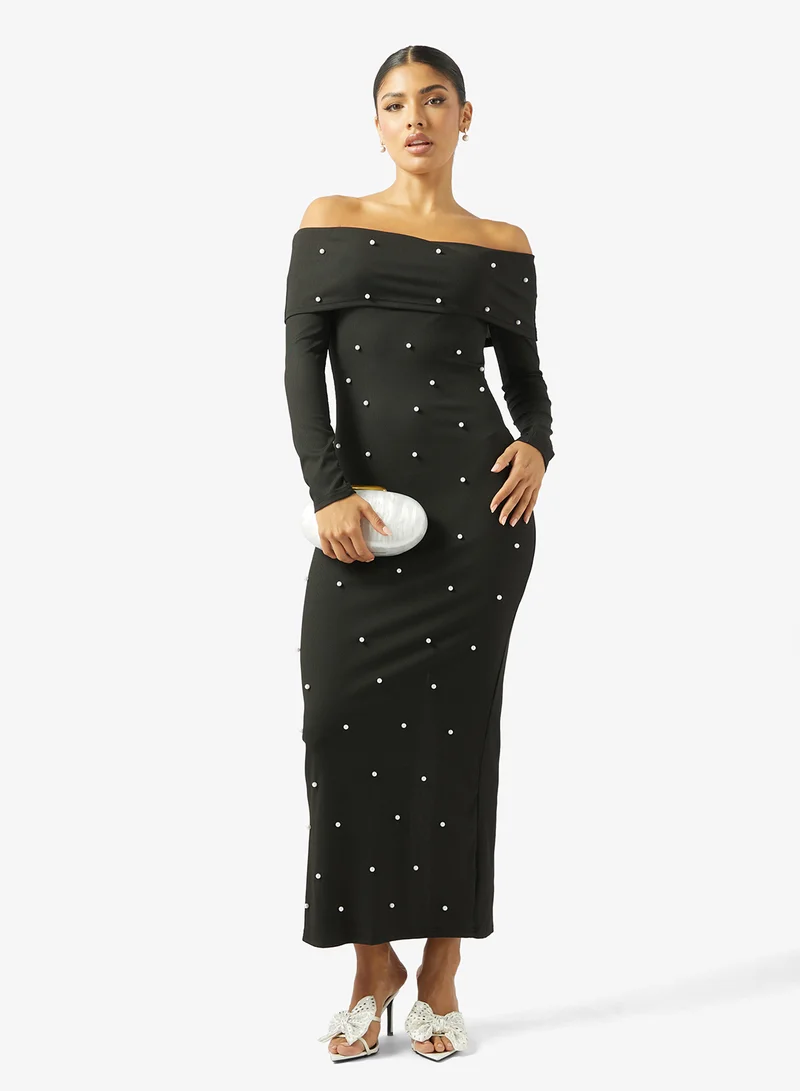 ELLA  Off Shoulder Shift Dress for Women | Best Price UAE